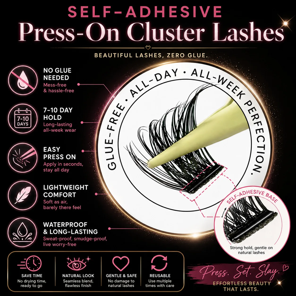 윙클루어 셀프 접착식 인조 속눈썹 클러스터 글루프리 애 - Eyelash Extension Cat Eye 리뷰 및 가격