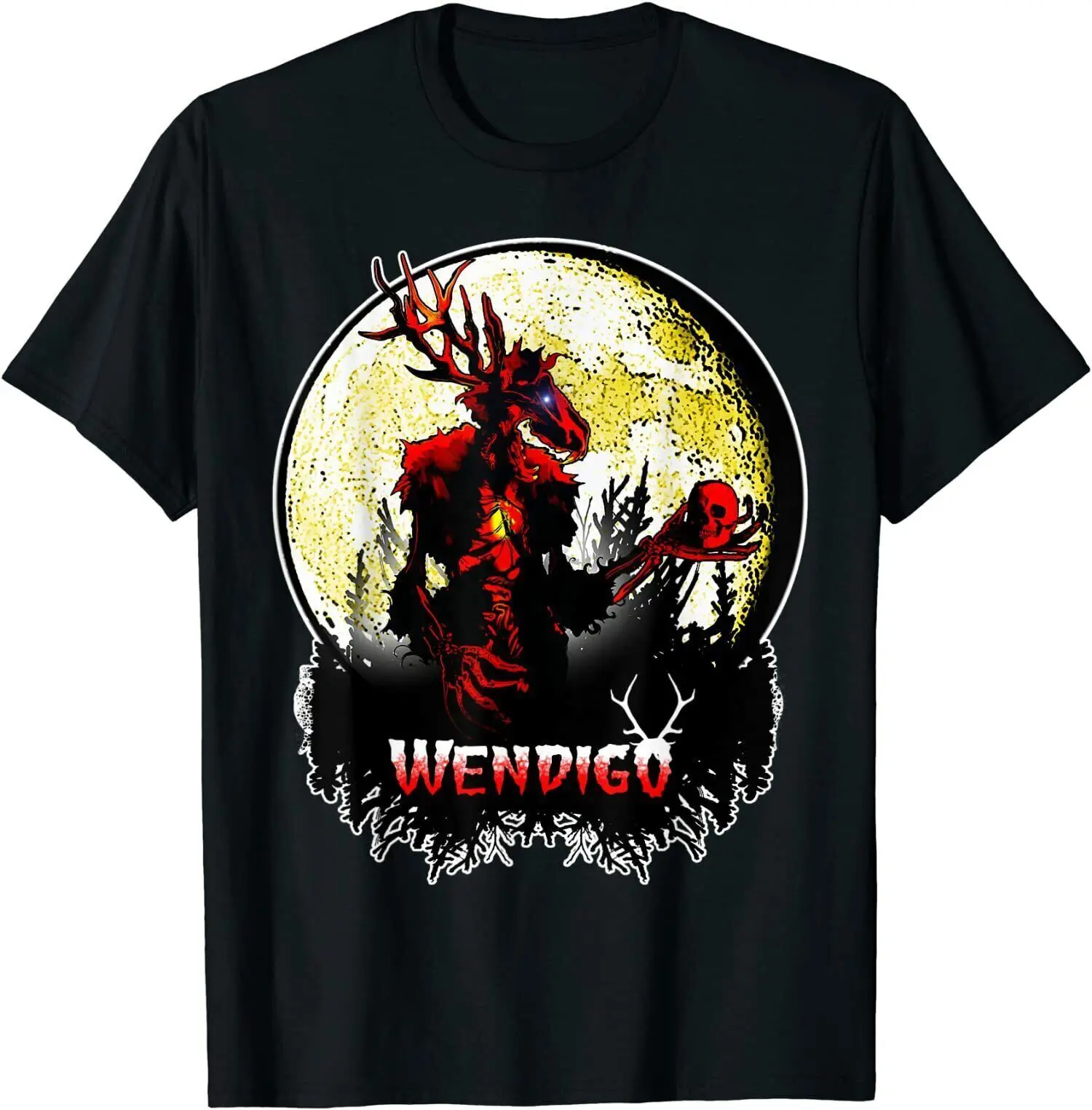 Wendigo New Monster Skinwalker Cryptid Evil Horror Tee Shirt S-3xl