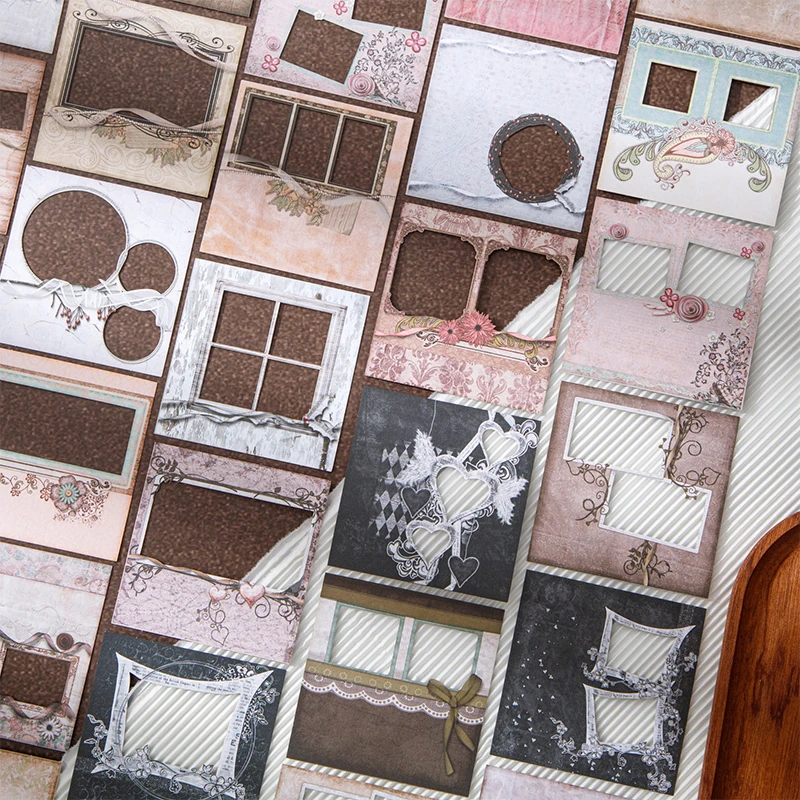 12 paquetes/lote de recuerdos en una serie instantánea, pegatina de papel decorativa retro bonita