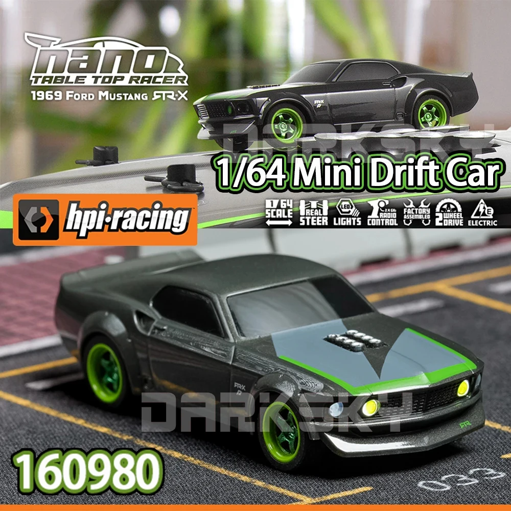 

HPI RACING 1/64 Nano 160980 Flat Running Racing Drift Car MINI RC Remote Control On-road Car Desktop Adult Children's Toys