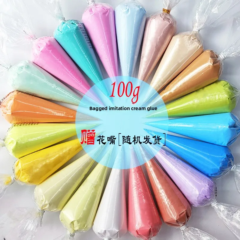 Pegamento de crema de imitación anticongelante de gran capacidad, 100ml, para manualidades hechas a mano, multicolor, disponible, suministros para manualidades de resina plástica