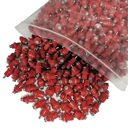 100 Pcs Poultry Chicken Nipple Drinker Drinking Fountain Red Spring Type Mouth Water Poultry Farming Feeding Equipment chicken
