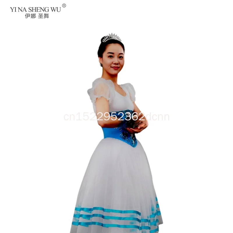 Red Giselle Ballerina Dance Tutu Dress Long Stage Performance Costume for Girls Women Elegant Ballet Dancing Gown