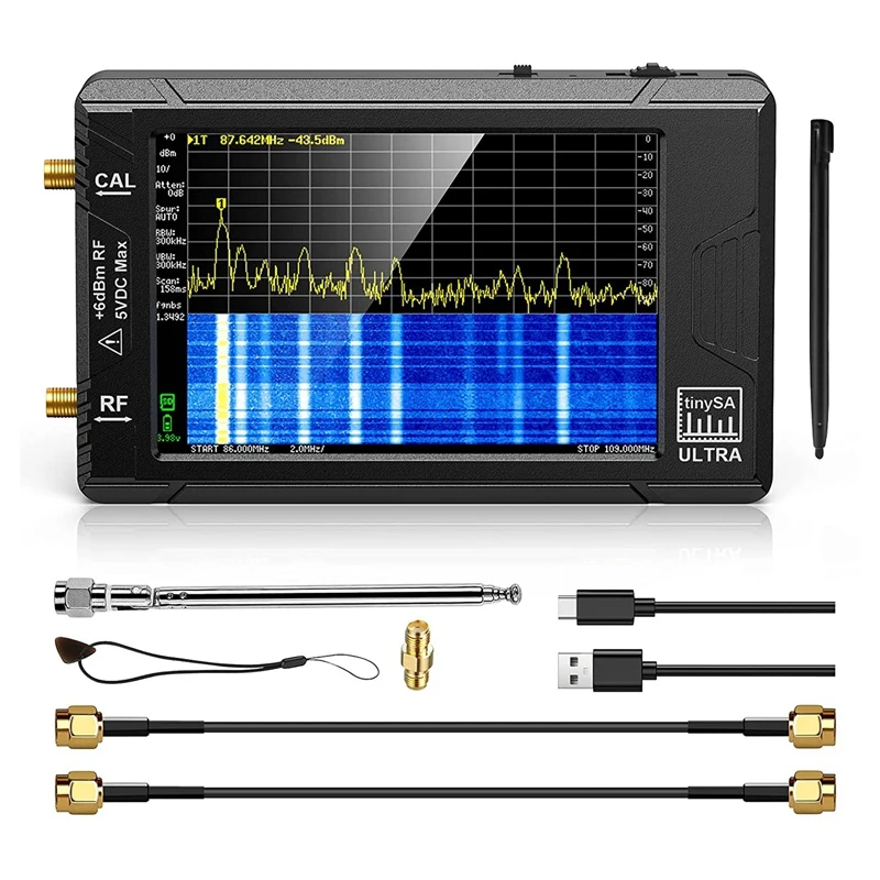 1 Piece Handheld Tiny Spectrum Analyzer Ultra 3.95 Inch Touch Screen Build In Battery