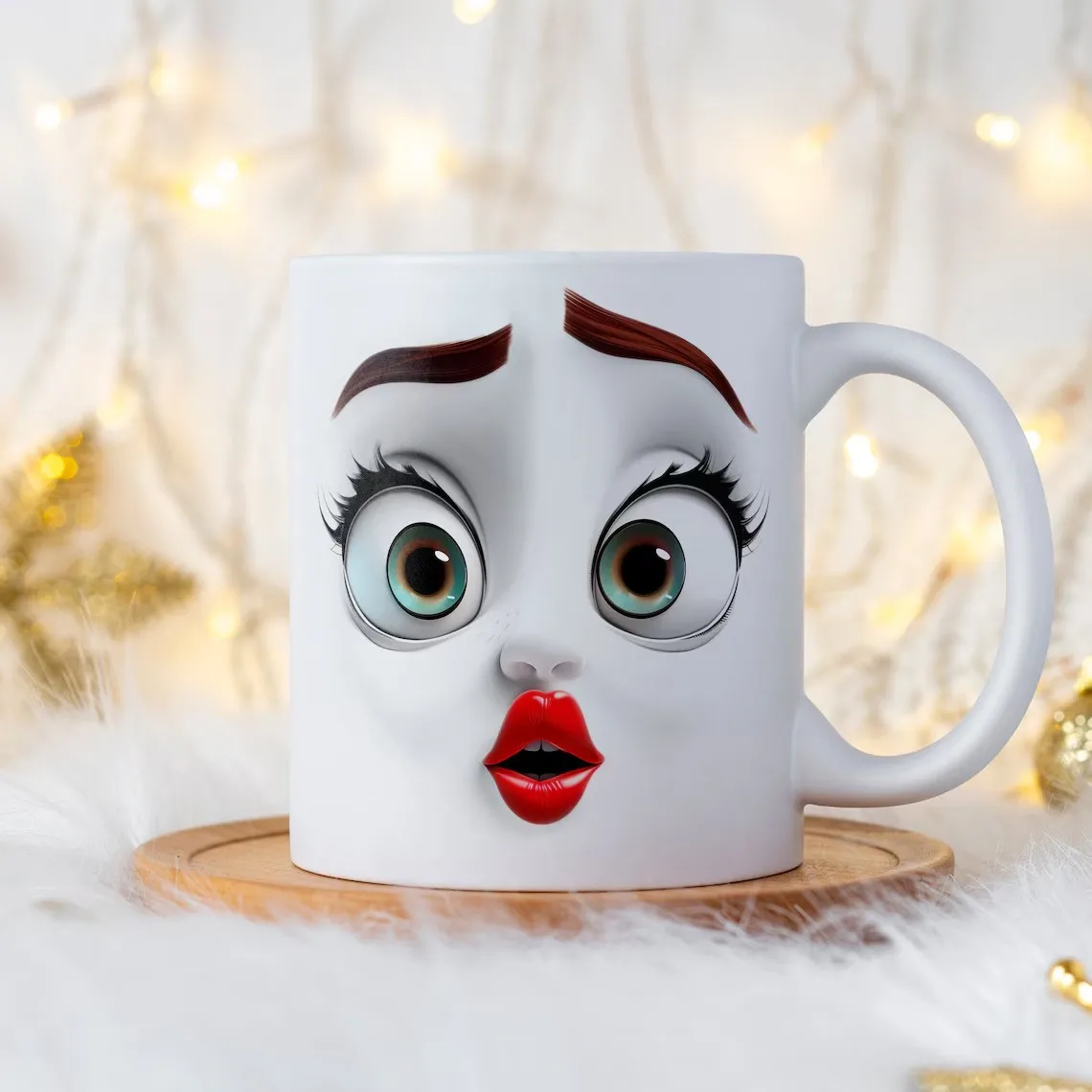 3D man women emoticon picture coffee mug 350ml ceramic office tea cup home milk cup friends birthday gift mug