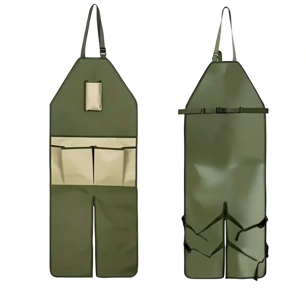 Oxford Fabric Gardening Apron Waterproof Leg Guard Multi Pocket Tool Organizer Professional Landscaping Wear Outdoor Supplies