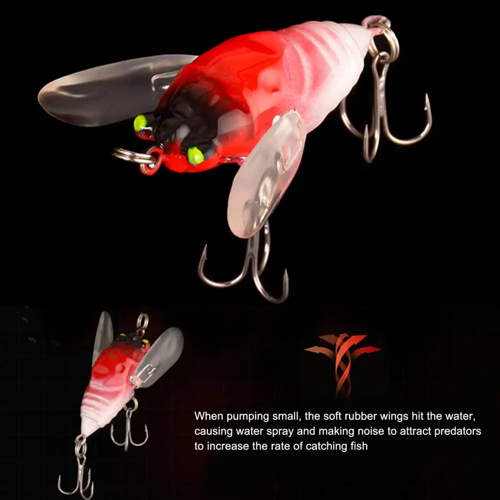 Reusable Lure Bait  Simulation Flexible Wings Cicada Bait  Road Bait Sea Fishing Imitation Hard Bait