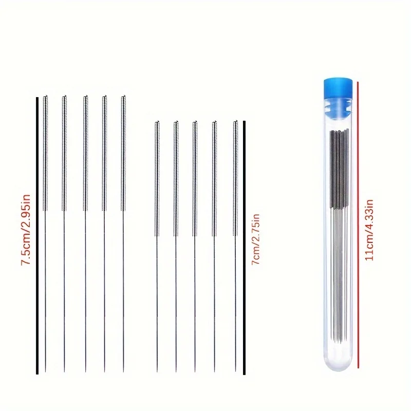 10Pcs 3D Printer Nozzle Cleaning Kit Stainless Steel Needles for Clog Removal 0.2/0.25/0.3/0.35/0.4mm