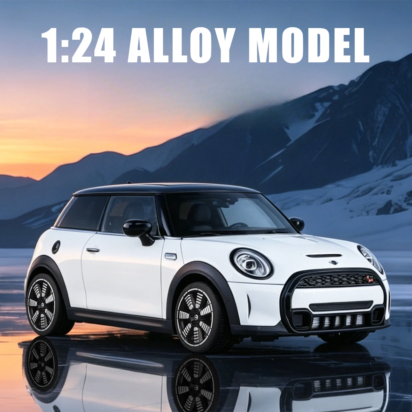 1:24 Mini Cooper S Simulation Classic Sound Light Car Model Alloy Diecasti Toy Collection Birthday Gift