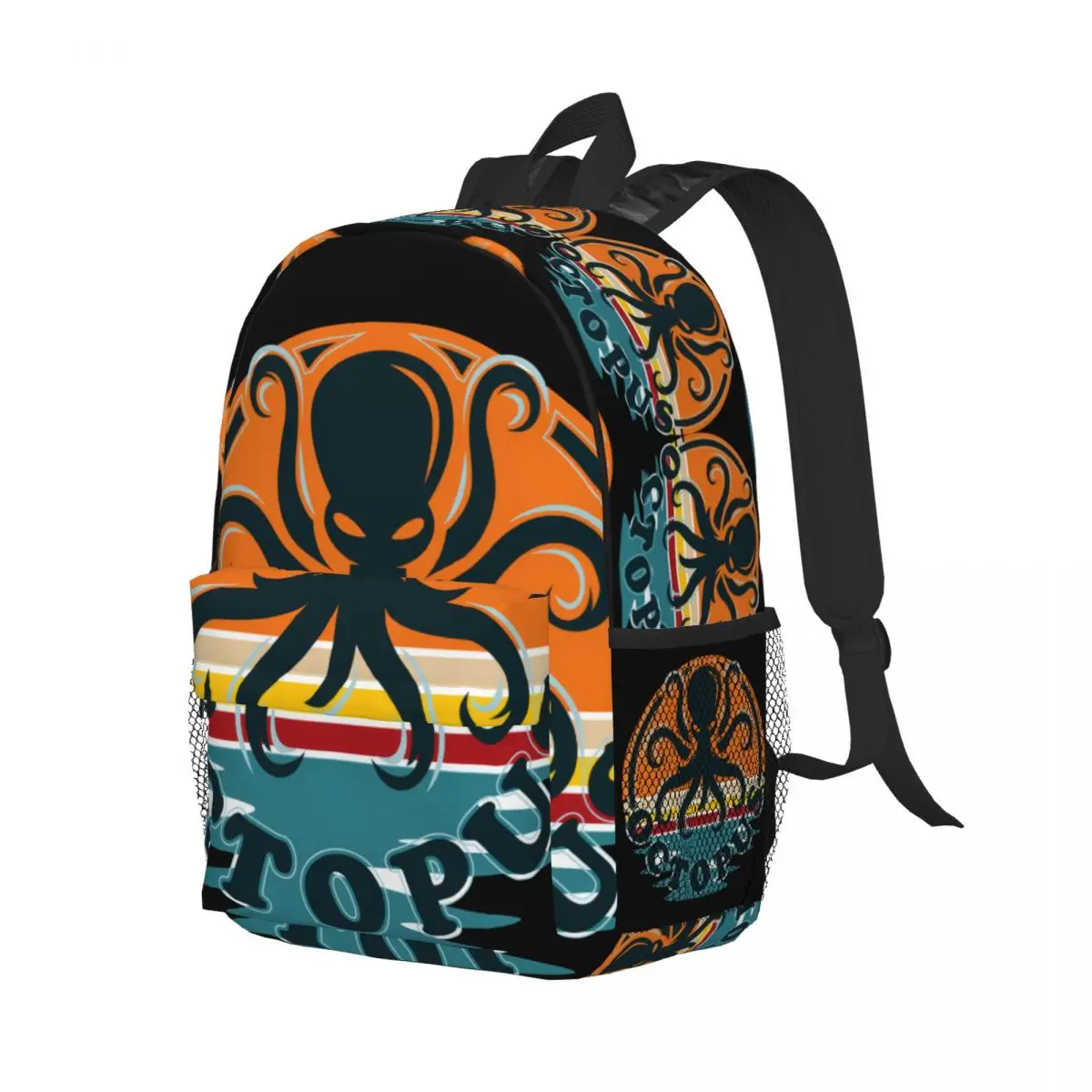 Octopus Backpack Middle High College School Student Bookbag