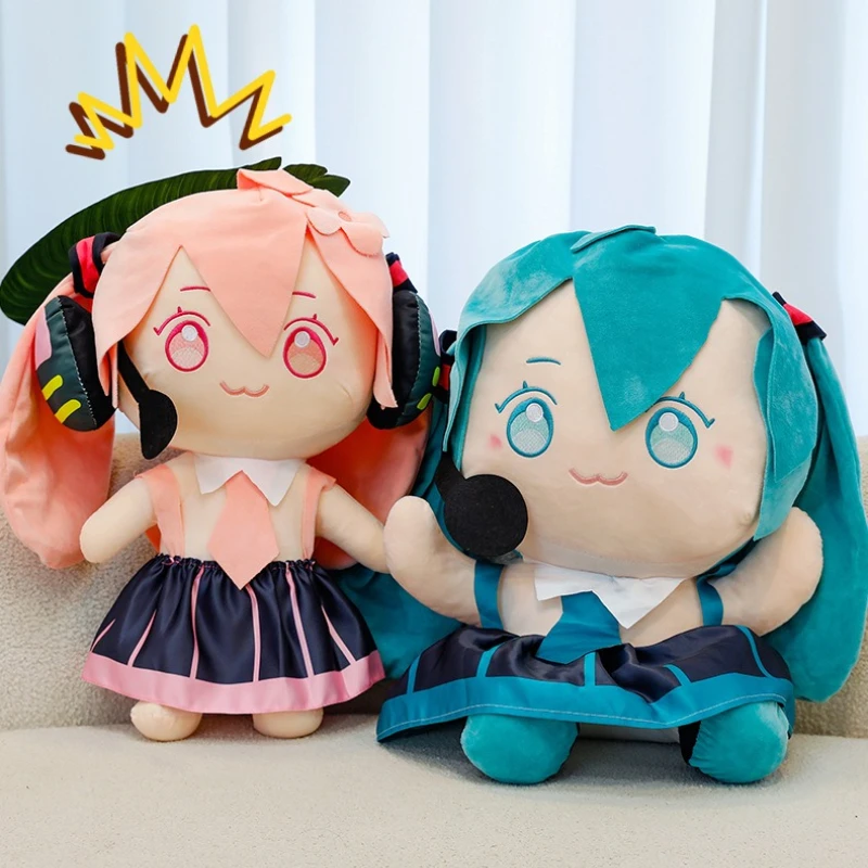 Anime Cute Hatsune Miku Stuffed Plush Doll Cartoon Hatsune Peripheral Plush Companion Doll Children Sleeping Comfort Pillow Gift