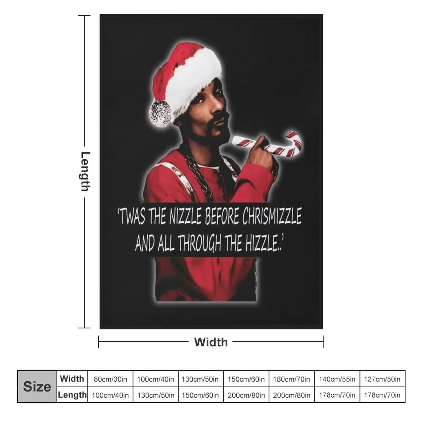 Twas the nizzle before chrismizzle and all through the hizzle.. Classic Throw Blanket
