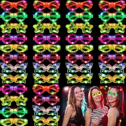 LED Glasses Glow in the Dark Party Favors Light Up Glasses Neon Sunglass for Kids Adult Wedding Birthday Carnival Party Supplies