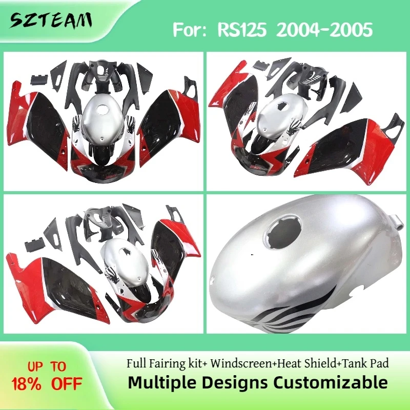 Injection Fairing Kit for Aprilia RSV125 2004 2005 ABS Plastic Color-Matched Motorcycle Panels Fairings PRO-2