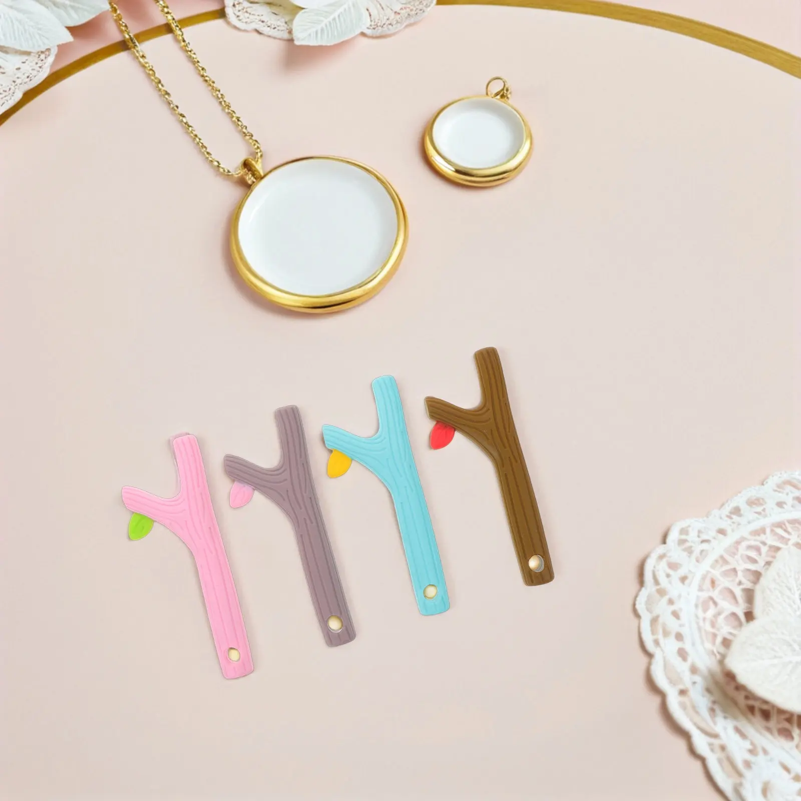 

4Pcs Baby Teether Silicone Tree Branch Soft Chewing Sticks Infant Toddler Teething Relief Sensory Development Clean