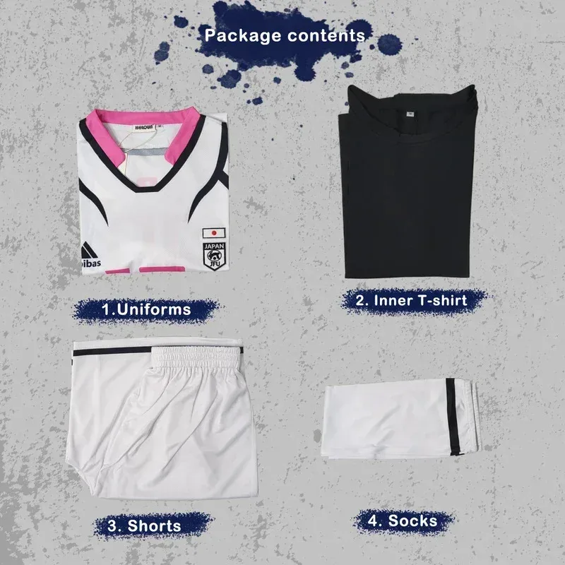 هاني 2025 الأزرق قفل أنيمي Sae Shidou أيكو شوتو سيندو تأثيري حلي شعر مستعار U20 زي كرة القدم ارتفع صافي الاصطناعية هالوين ☆ ★ ww