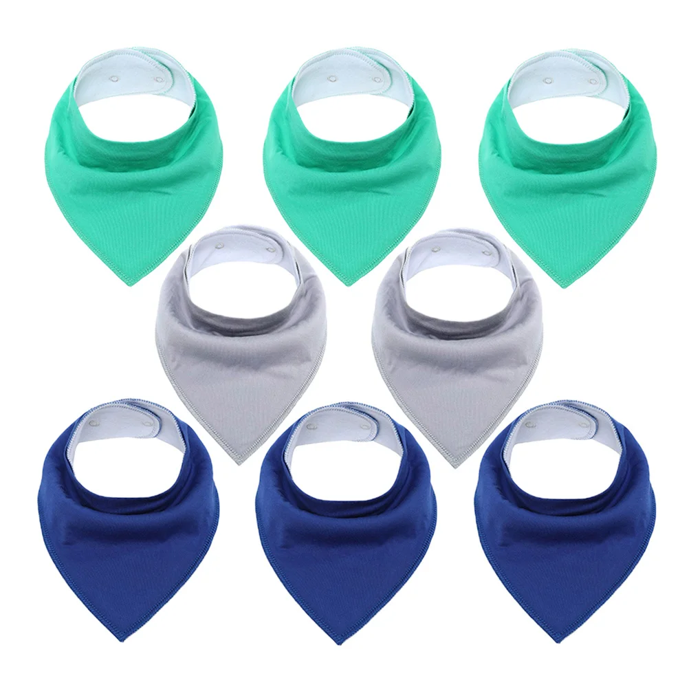 8Pcs Baby Bibs Premium Material Comfortable Triangular Design Easy Clean Keeps Clothes Dry Lightweight Portable Newborn Bibs