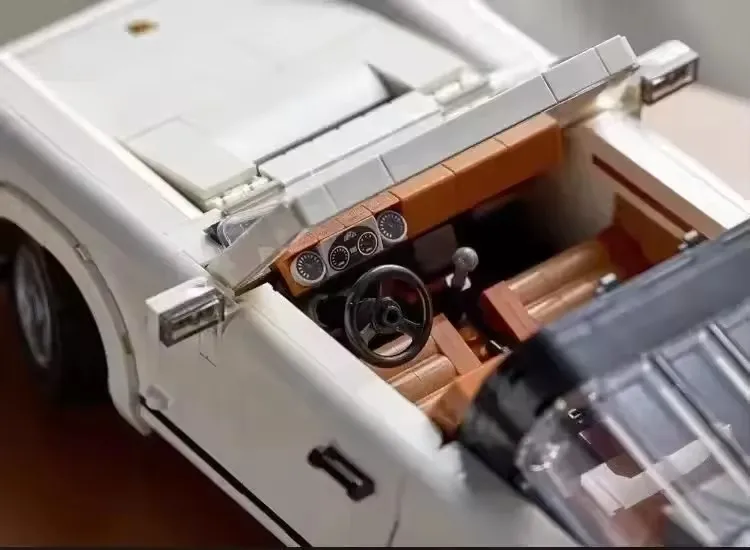 التقنية الرجعية سيارة نموذج 10295 اللبنات مجموعة 2in1 سباق الكلاسيكية أطقم منمذجة للبالغين والمراهقين اللعب هدية الكريسماس 1458 قطعة #5