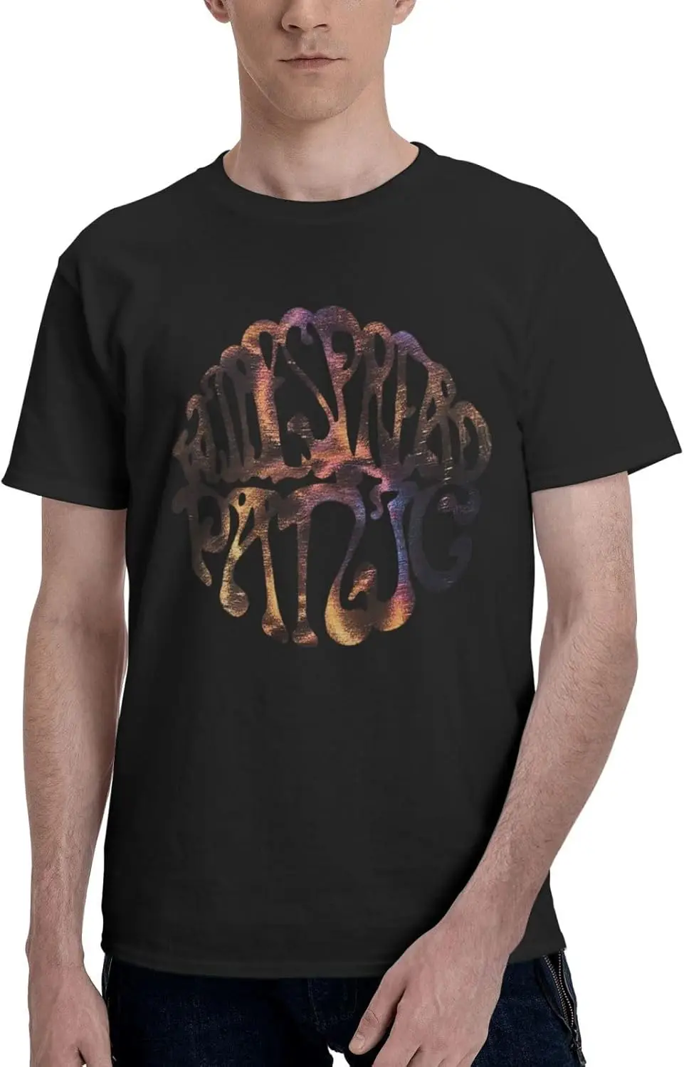 

T Shirt Mens Crew Neck Tee Summer Casual Short Sleeve Tops Black