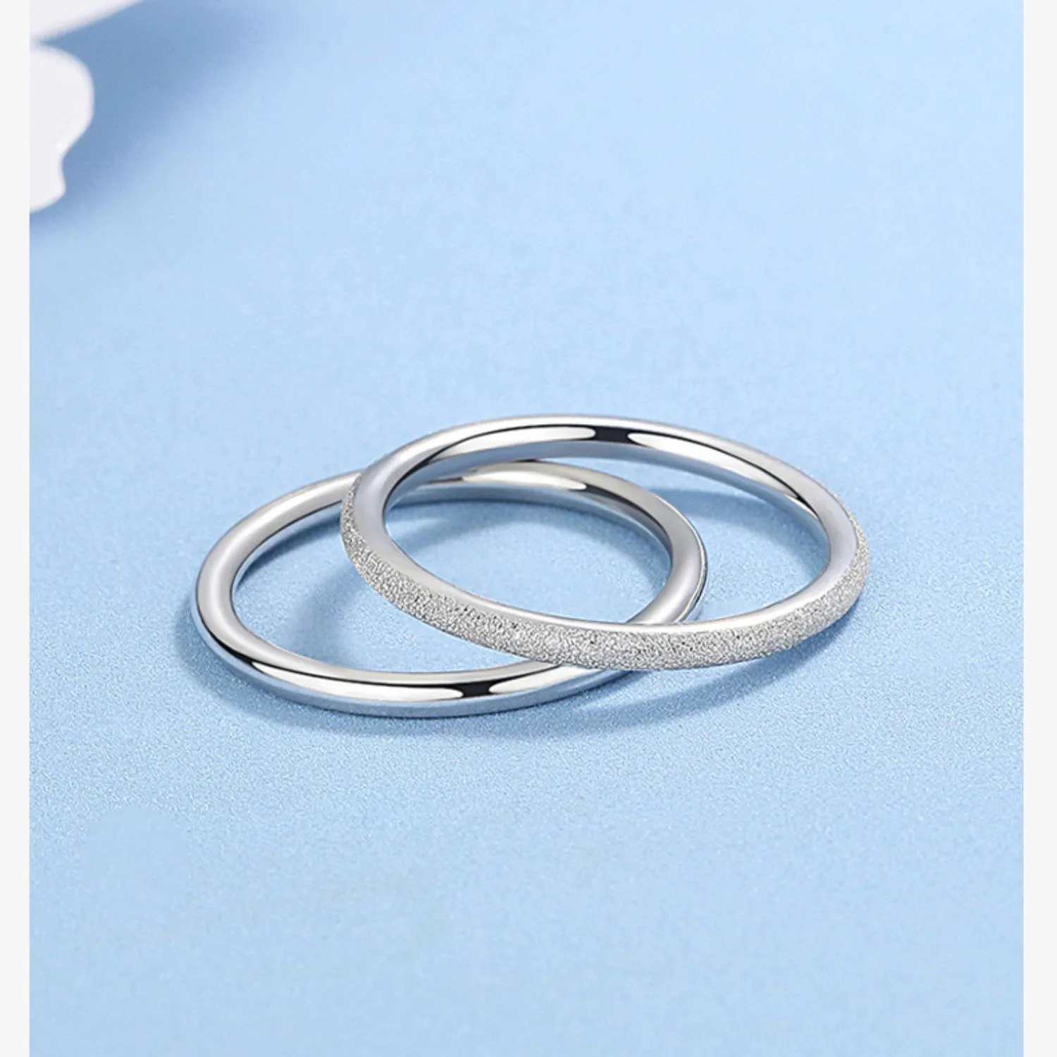 1PCS Real Pure Platinum 950 Ring Women Thin Band Circle Polish Surface Lover Gift Pt950 Ring US Ring Size 4-10