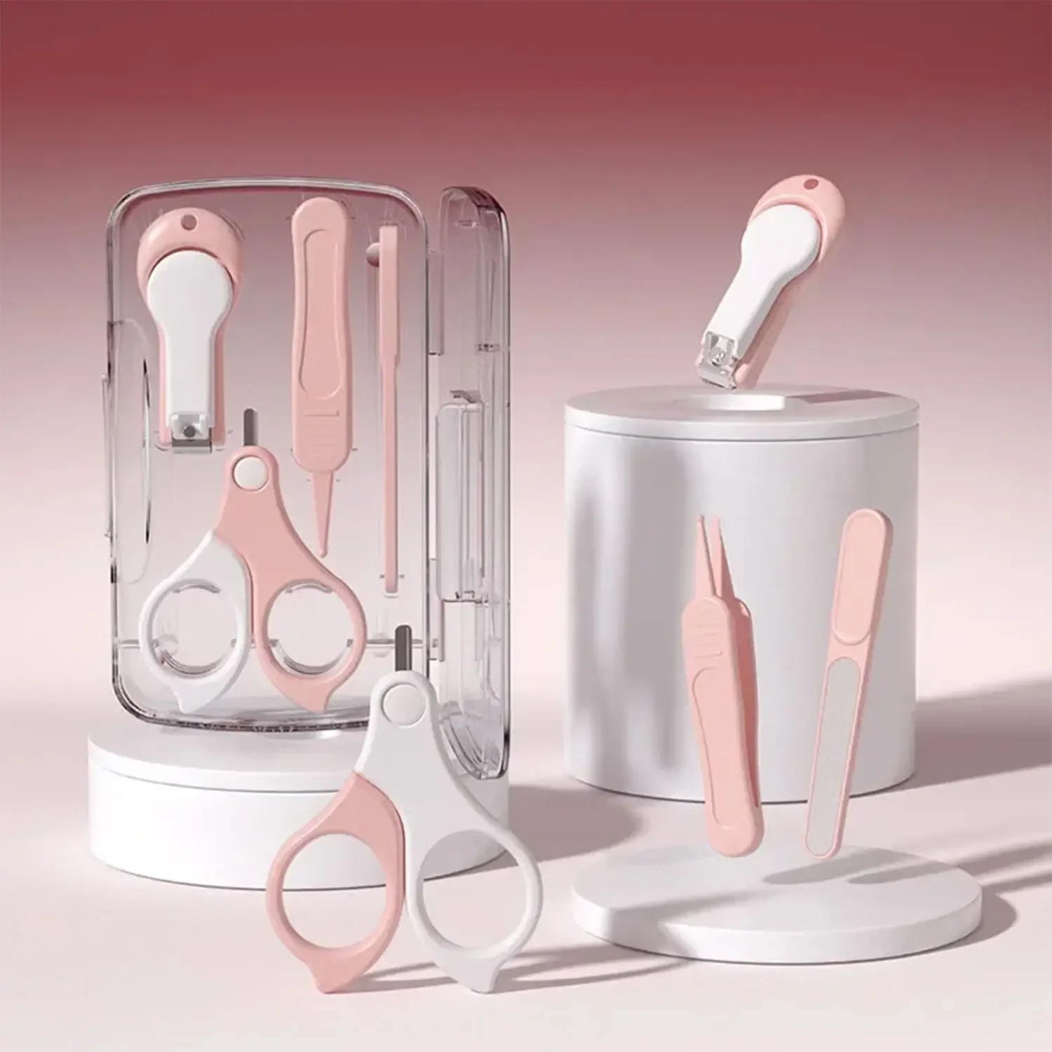 Baby Nail Clipper Kit Baby Healthcare Kits Tool Trimmer Scissors Nail Clippers With Storage Box Baby Nail File Set Manicure Care
