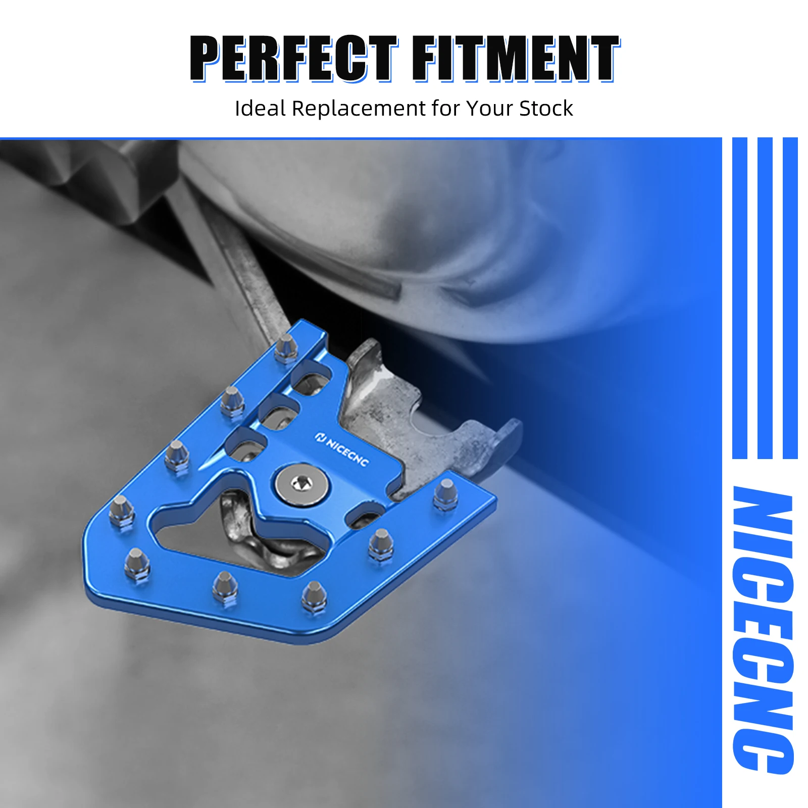 

NICECNC ATV Rear Brake Pedal Extender for Yamaha Raptor 700 2013-2024 Raptor 700R 2016-2024 6061-T6 Aluminium