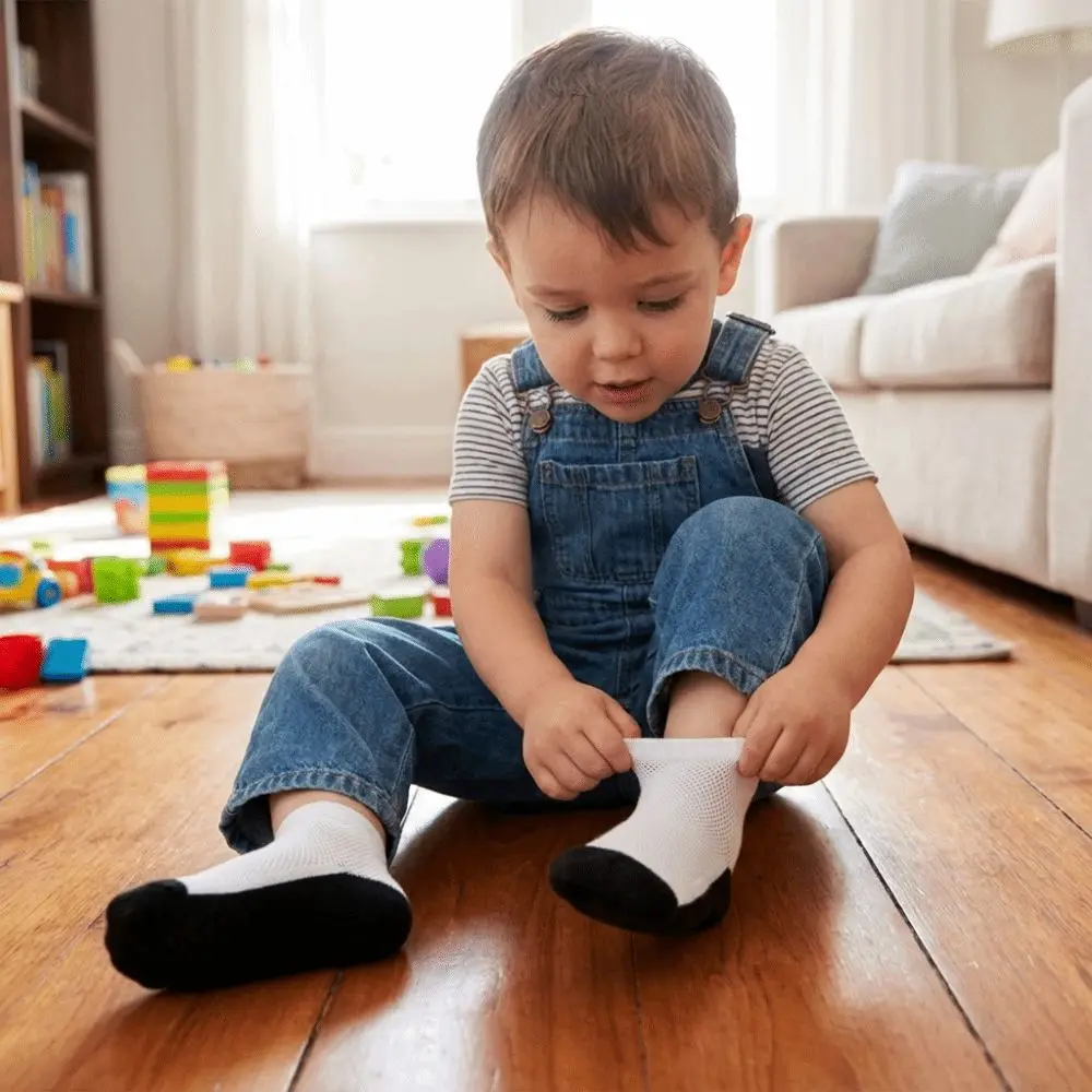 5 pairs Comfortable Soft Children Socks 2-12 Years short Tube Spring Summer Socks Anti-Slip Thin Mesh Socks Teen Student