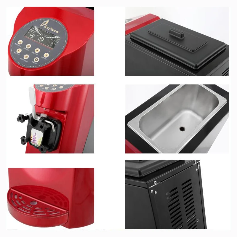 Soft Ice Cream Machine Commercial Electric Three Flavors Ice Cream Machine Desktop Sundae Ice Cream Machine 220V 110V