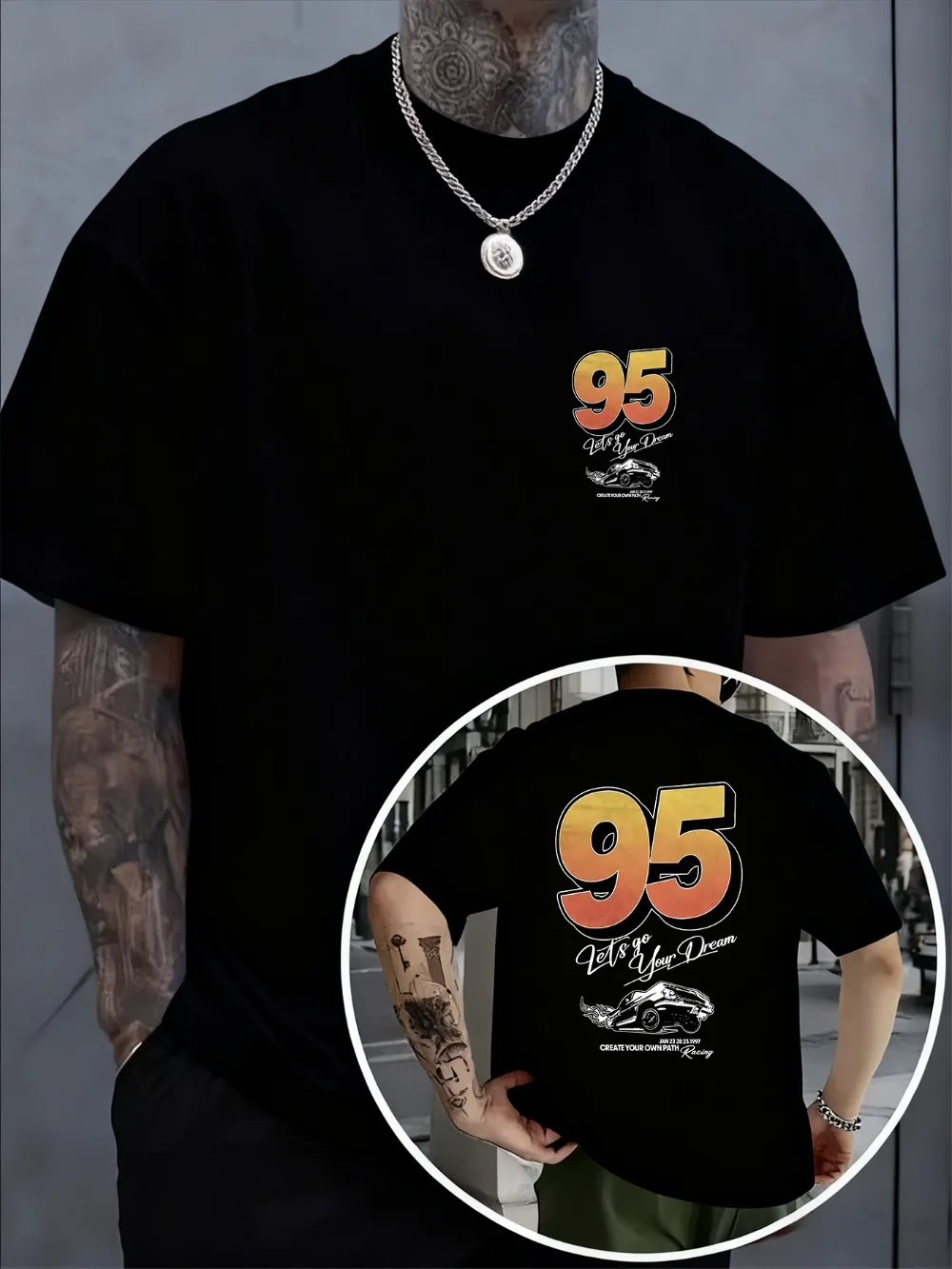 2026 New Cool racing number 95 graphic print, great for motorsport lovers and casual street outfits.