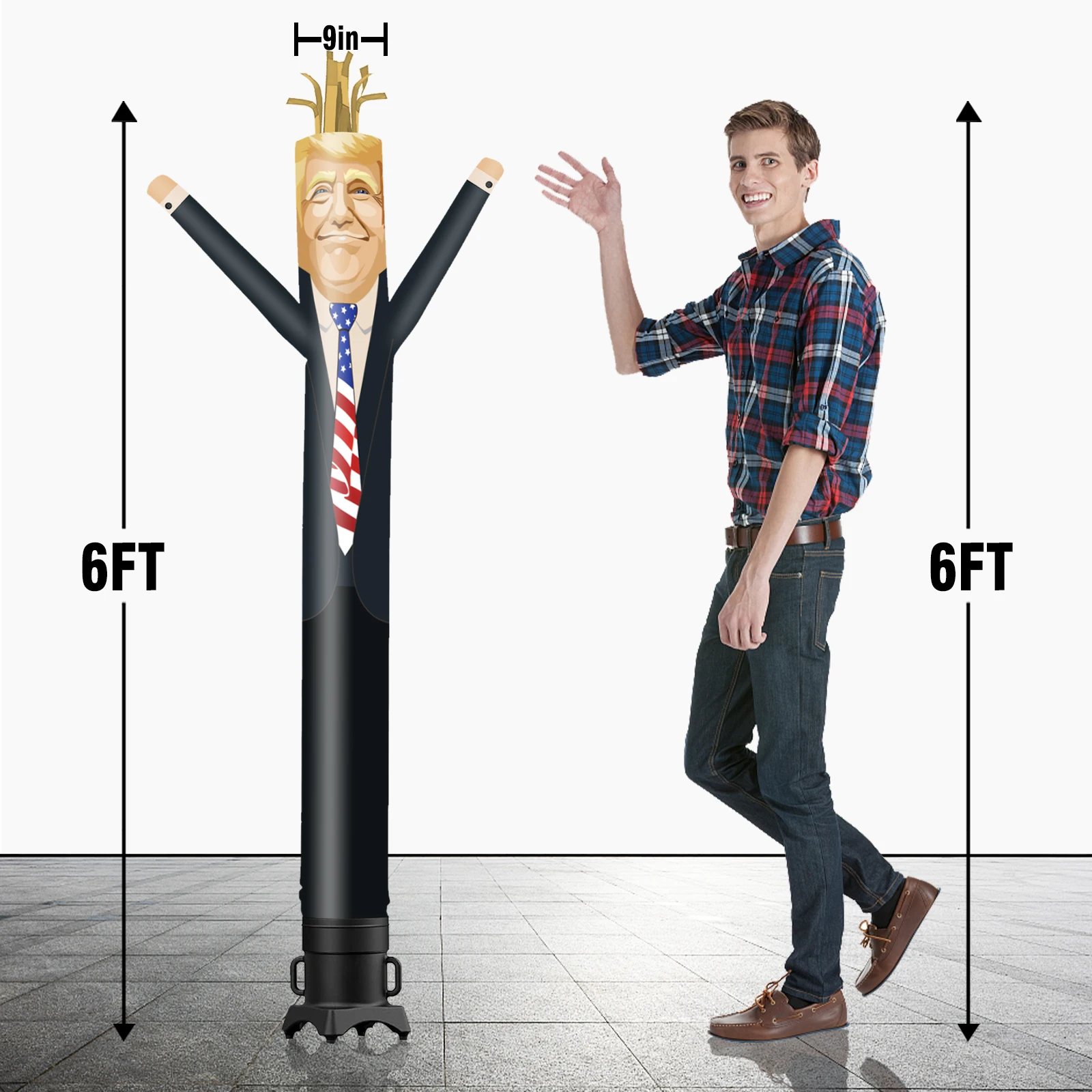 6/10/15/20FT Tall gonfiabile Trump2 Dancing Guy per la pubblicità della decorazione esterna (ventilatore non incluso)