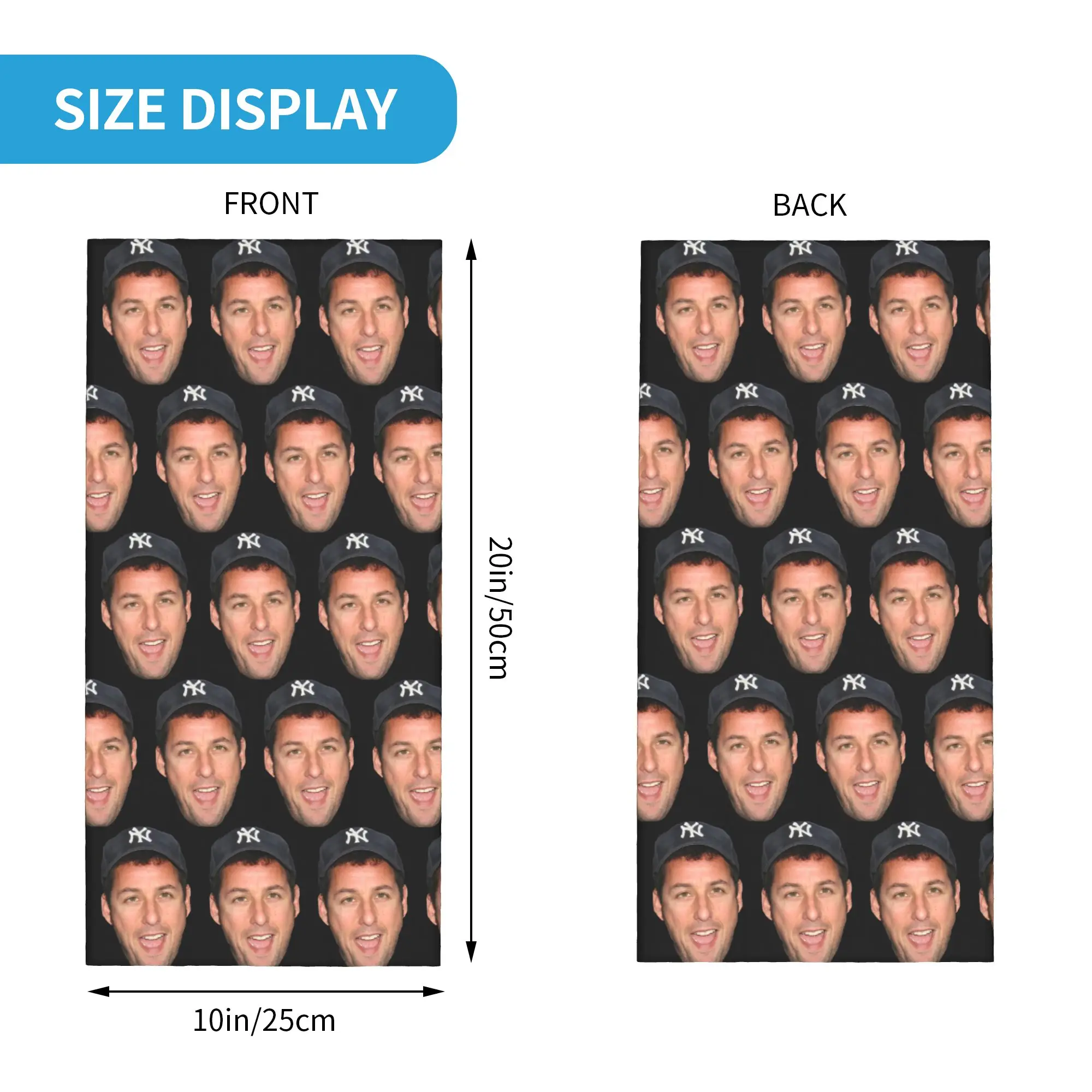 The face meme Adam Sandler smile amazing poster Bandana Neck Cover Printed Wrap Scarf Headwear Cycling Unisex Adult All Season