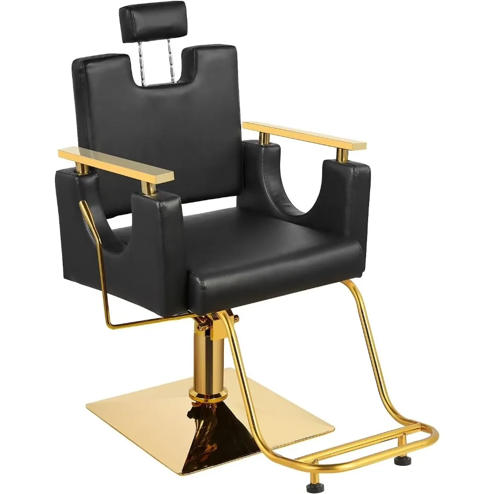كرسي صالون، كراسي حلاقة مع مضخة هيدروليكية قابلة للتعديل لمصفف الشعر 360 °   معدات التجميل سبا دوارة الارتفاع قابل للتعديل