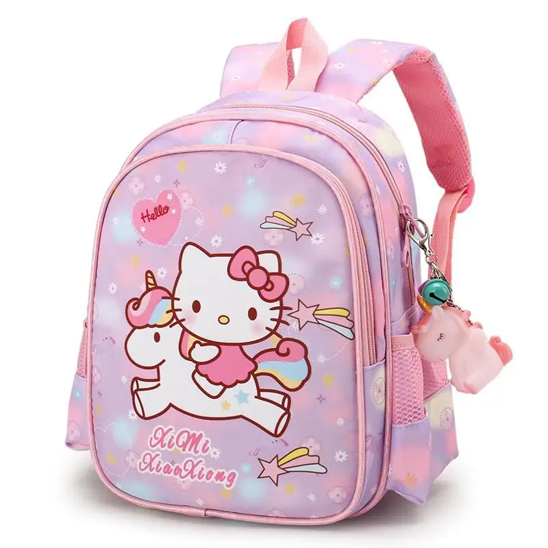 

MINISO Hello Kitty School bag for Girls Primary Students Grades 1-6 Large Capacity Cute Backpack for Children 6-12 Years Old