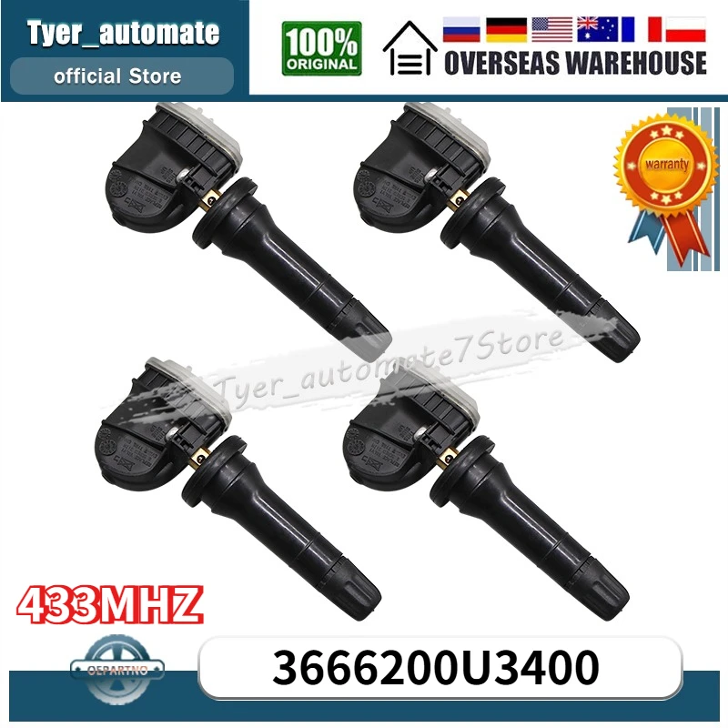 

Tire Pressure Monitoring Sensor 3666200U3400 433MHZ TPMS For BJEV EU5 PLUS EU7 Beijing X7 PHEV JAC Refine X4 S4 X4