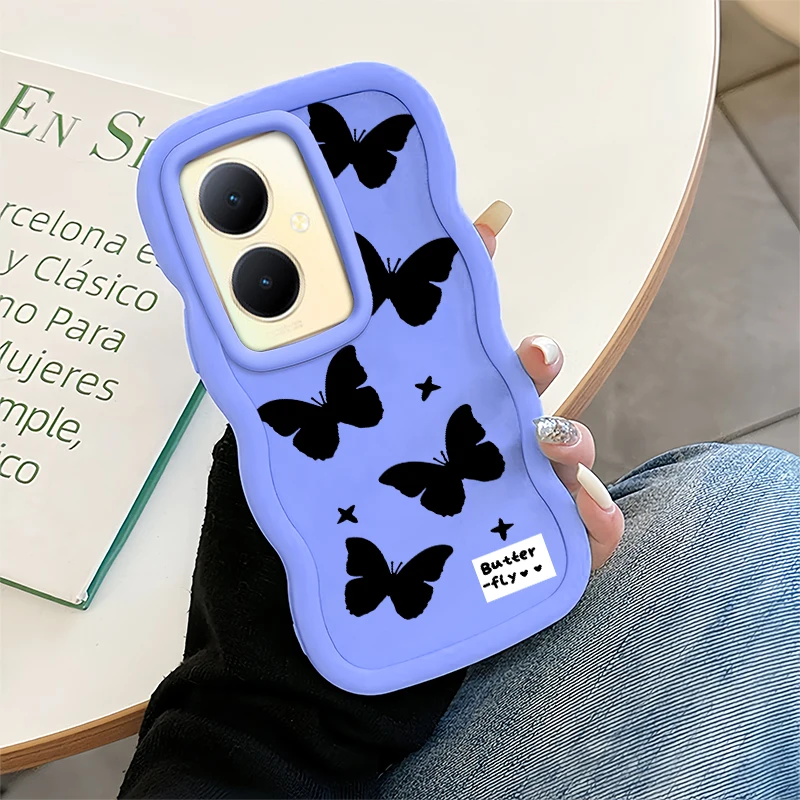 Fashion Wave Cassa Del Telefono Per VIVO V25 V27 V27e V29 V29e V30 V30e Y03 Y17 Y17S Y22s Y28 Y29 Y36 Y39 Y400 Y78 Morbida Macaron Copertura