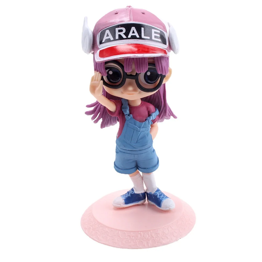 13cm Anime Dr. Slump Arale Cartoon Kawaii Q Posket GK Model Car Desktop Ornament Toy Charm Birthday Christmas Gift for Children