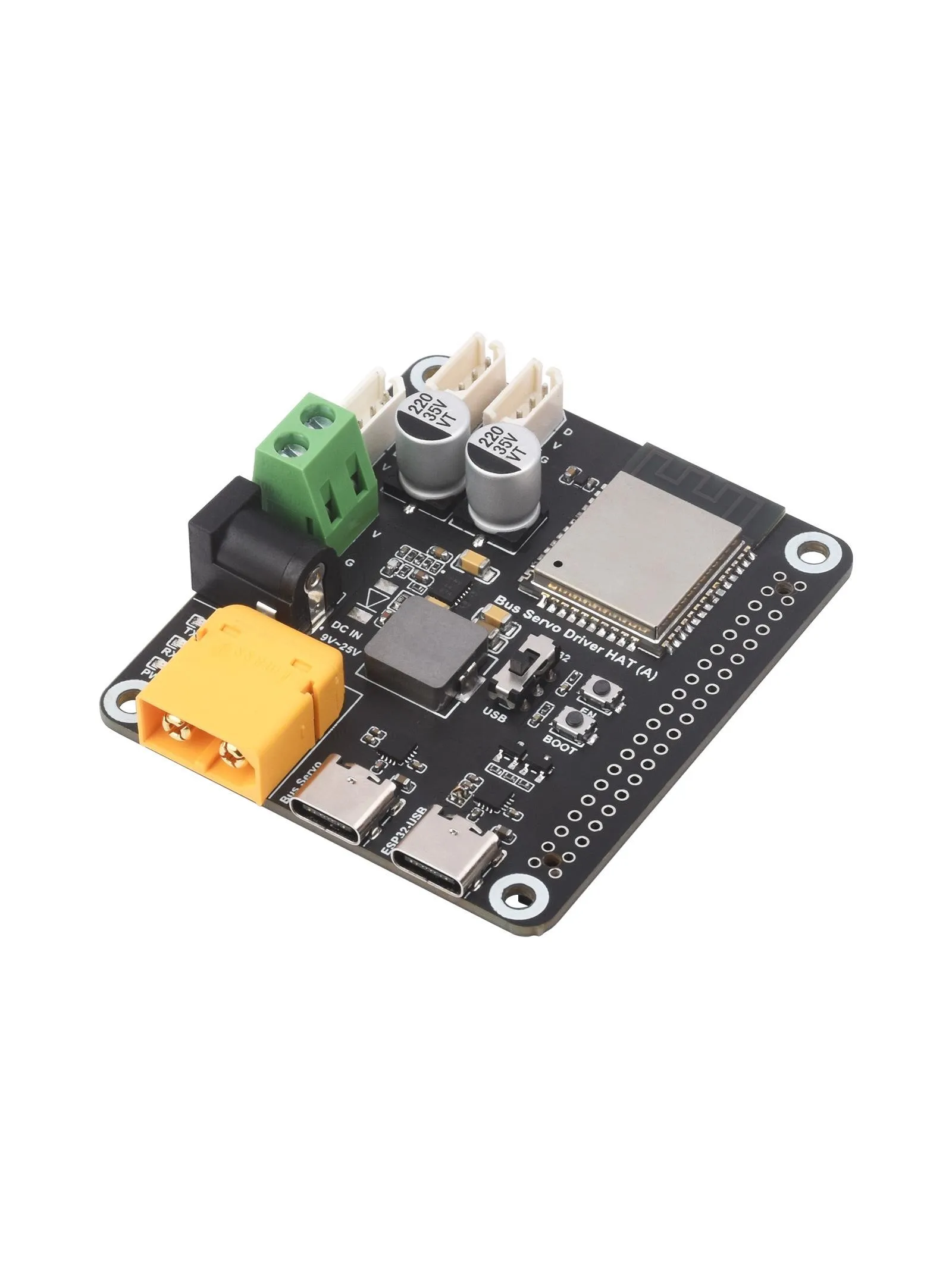 Waveshare Serial Bus Servo Driver HAT, łączy ESP32 z układem sterowania serwomechanizmami, odpowiedni do serwomechanizmów z szeregowym magistralą serii ST/RSBL — zdjęcie produktu 7