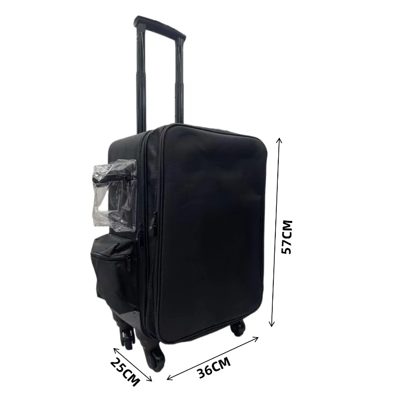Large capacity professional double-layer tie rod luggage professional tattoo embroidery cosmetic case