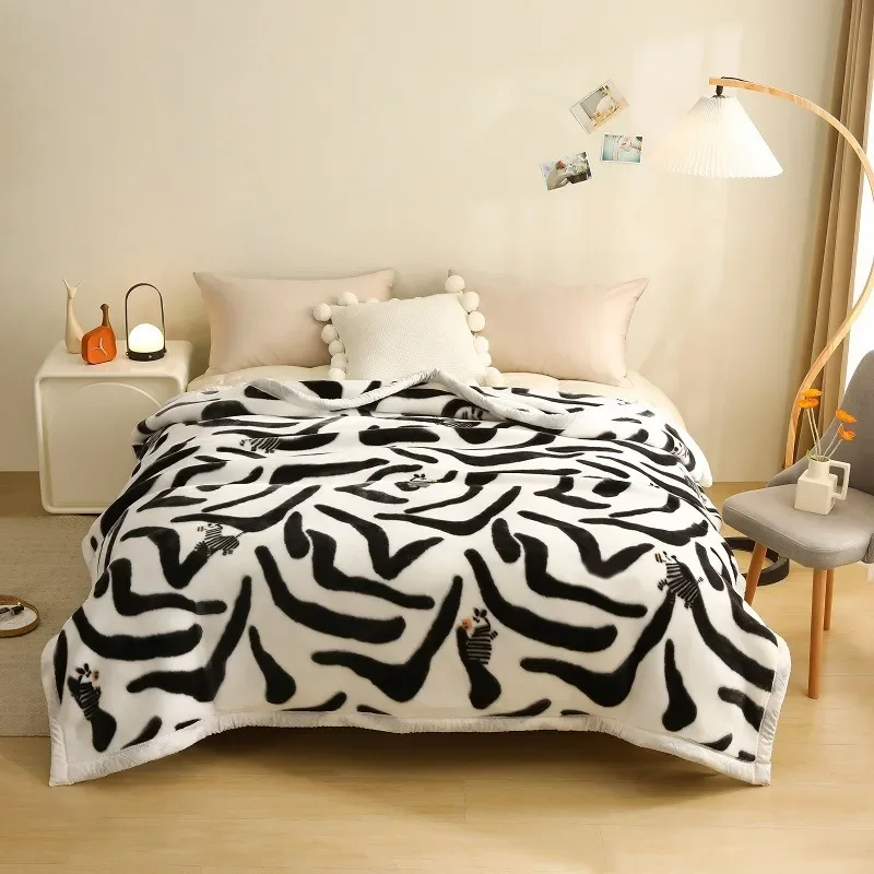 Raschel Blanket Thickened Fluffy Blanket Thermal Insulation Personalised Coral Velvet Home Furnishings Bedroom Decoration