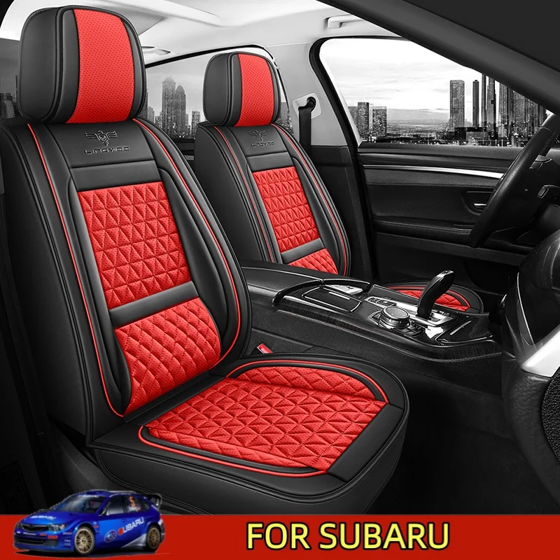 

FOR SUBARU Car seat cover artificial leather waterproof wear-resistant soft and comfortable full wrap 5 seat cover