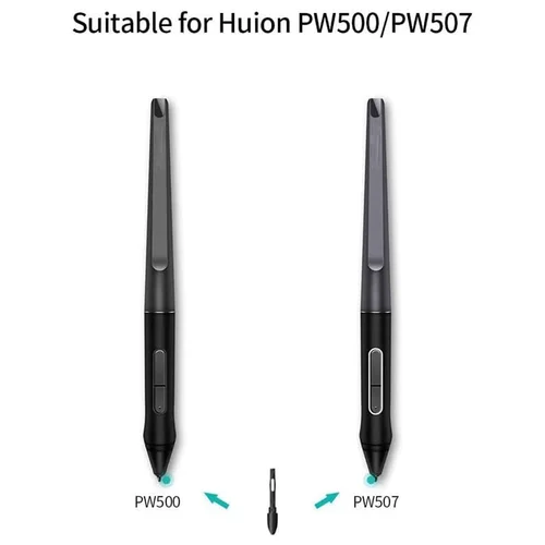 Imagen 2 del producto 10 Uds puntas de bolígrafo de repuesto para HUION PN05 punta de lápiz óptico para PW500 PW507 Q620M HS611 Kamvas Pro 16/12/13 Kamvas 20—AA56