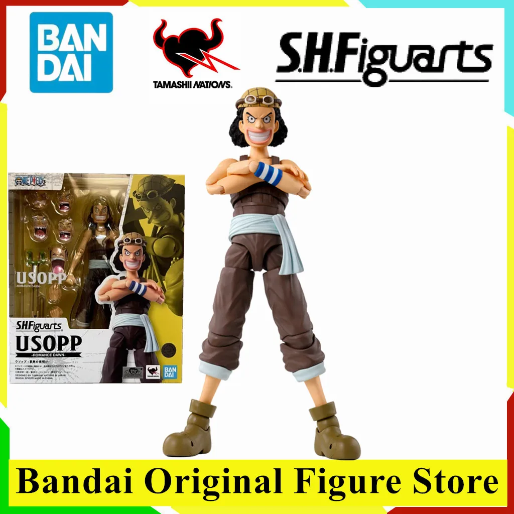 

Оригинальный BANDAI S.H.Figuarts аниме ONE PIECE USOPP Dawn of the Adventure, экшн-фигурки, коллекция моделей из ПВХ