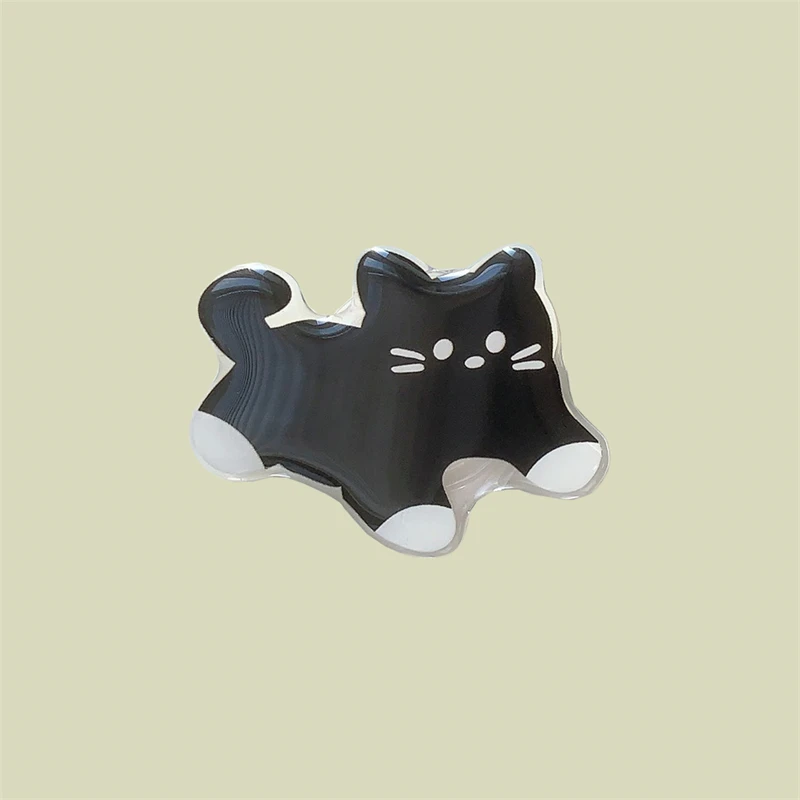 الكورية لطيف القط الأسود Griptok قوس آيفون 17 16 سامسونج محاكاة الغذاء العالمي ملحقات الهاتف حامل هاتف قبضة توك