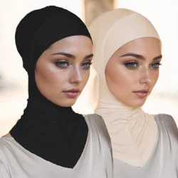 Hotsale Modal Hijab Undercap Jersey Inner Scarf Cotton Muslim Women Hijab Bonnet Solid Turban Wrap Headband Full Cover Hats