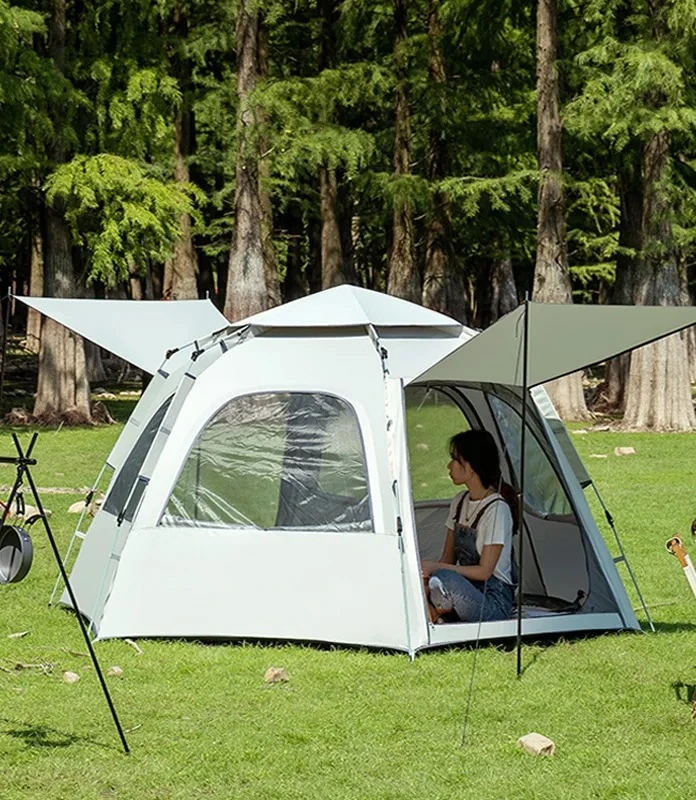 hexagonal family tent thickened rainproof