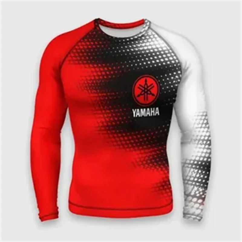 

Yamaha Men's Fitness Running Training Long sleeved Shirts Quick drying Clothes Gym T-shirts Exercise Sports