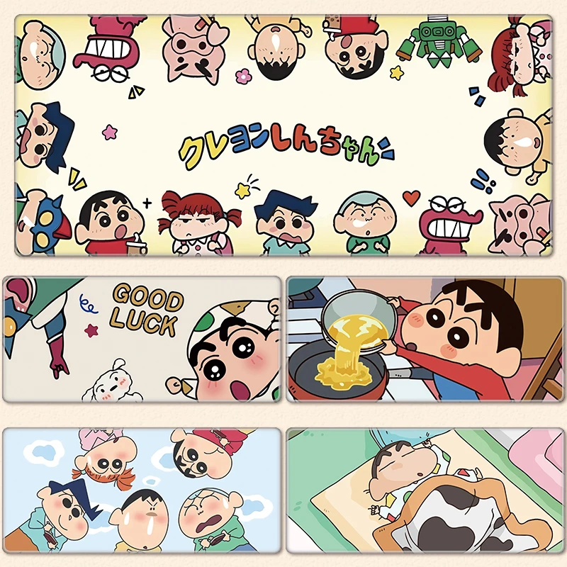 Cartoon Anime Crayon Shin chan Large Gift Mouse Pad Cute Office Study XXL Desk Mat Computer Keyboard Anti slip Rubber Mousepad