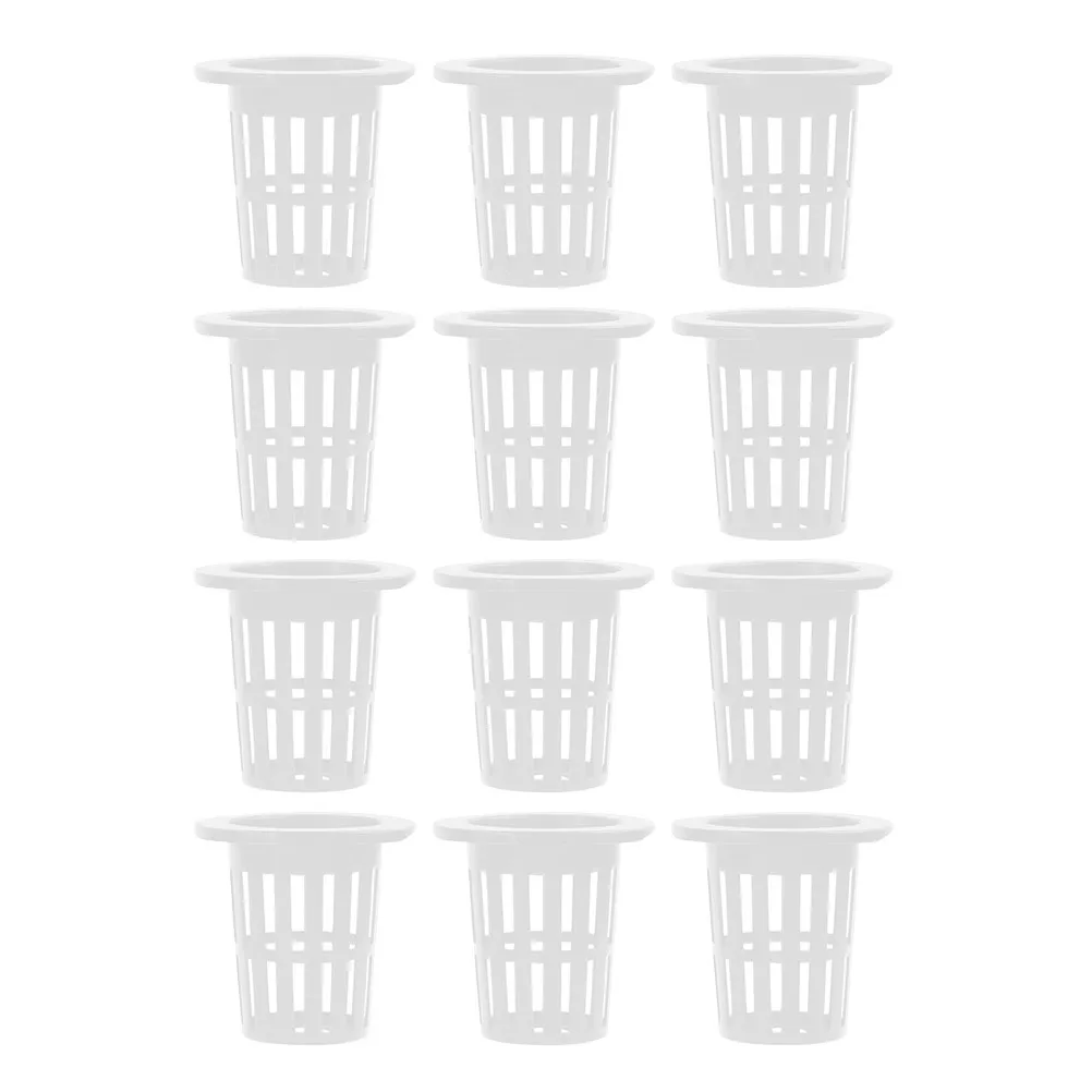 50pcs Hydroponic Baskets Plastic Mesh Net Cups For Soilless Planting Durable Plant Growth Promotion Garden Accessories