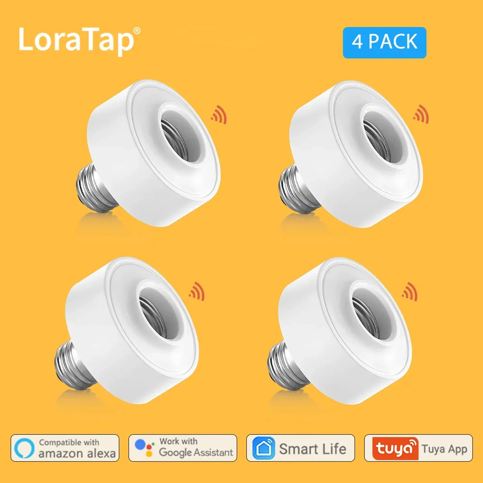 

LoraTap Tuya ZigBee 3.0 Lamp Holder E27/E26 Bulb Smart Home Google Alexa Echo Remote Control Work with Assistant Zigbee2MQTT DIY