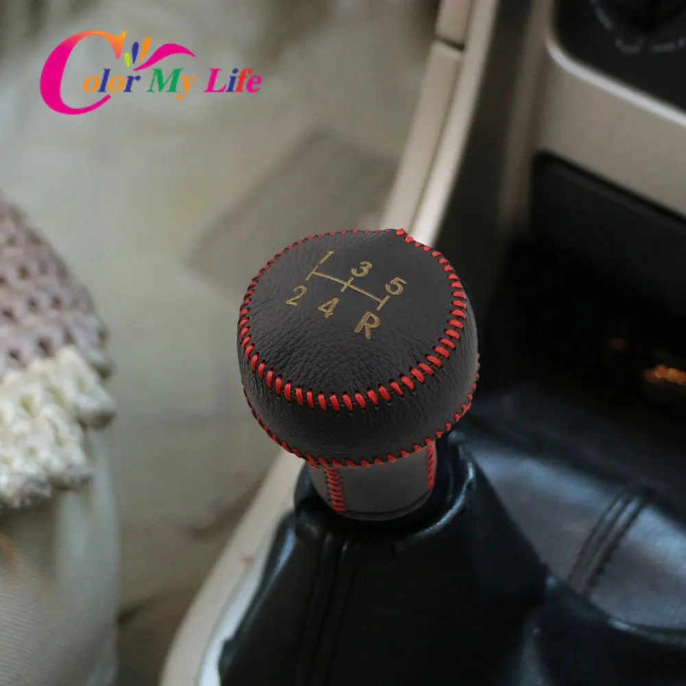 Leather Car Gear Head Shift Knob Cover for Peugeot 106 206 306 307 308 406 605 for Citroen Xsara Xantia Saxo C2 C4 Picasso